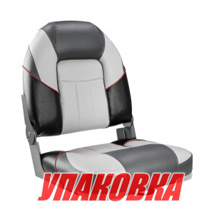 Кресло мягкое складное Premium Centurion, обивка винил, цвет серый/угольный, Marine Rocket (упаковка из 4 шт.)