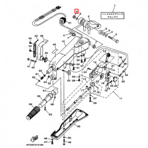 Гайка самоконтрящаяся мультирумпеля Yamaha 40-225, F20-130 (90185-12M12) (Yamaha)