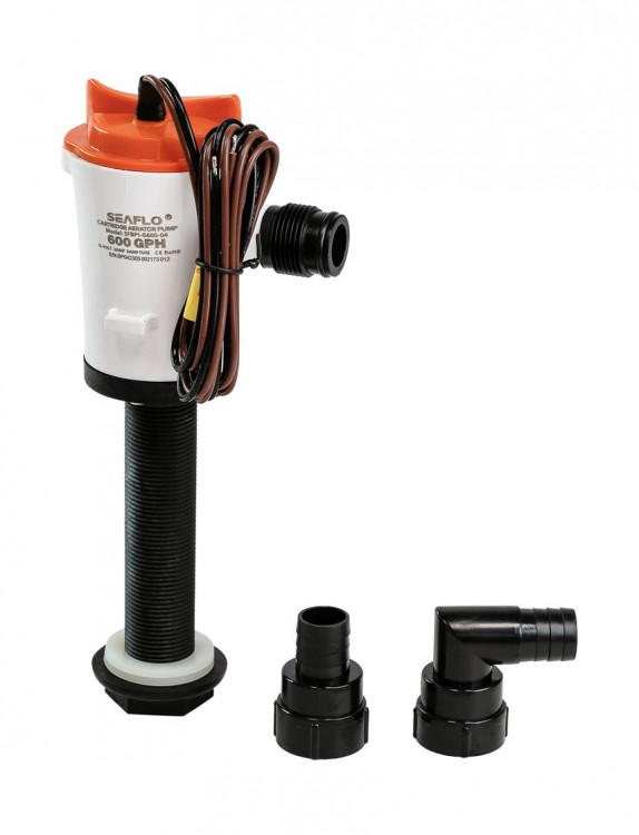 Аэратор вертикальный 12 В, 600 GPH ( 2271, 2 л/час), SeaFlo, арт. SFBP1G60004,          SeaFlo 