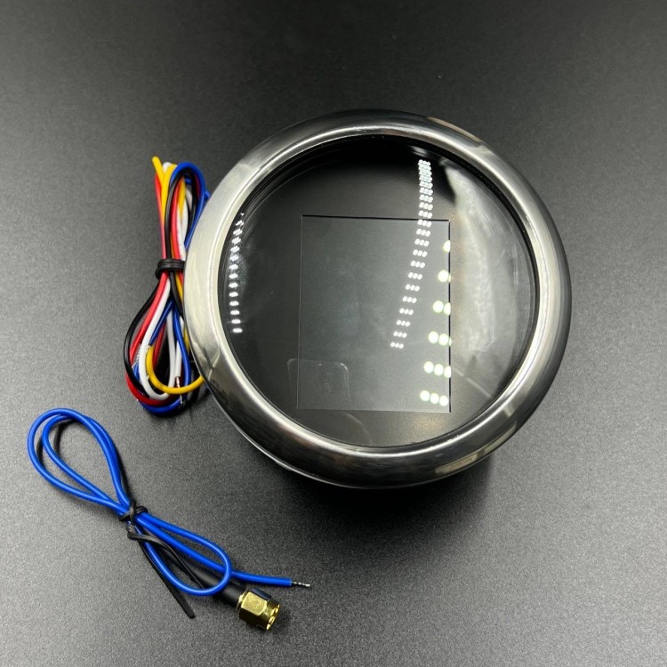 Прибор многофункциональный электронный 6в1 (д.85мм; черный, хромированный ободок) (DEPO), арт. DPD85B-5,          DEPO 