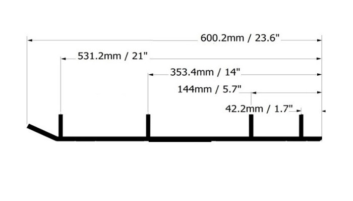 Конек лыжи Yamaha (комплект 2шт) A-04-0-4-614, арт. A-04-0-4-614,          SPI 