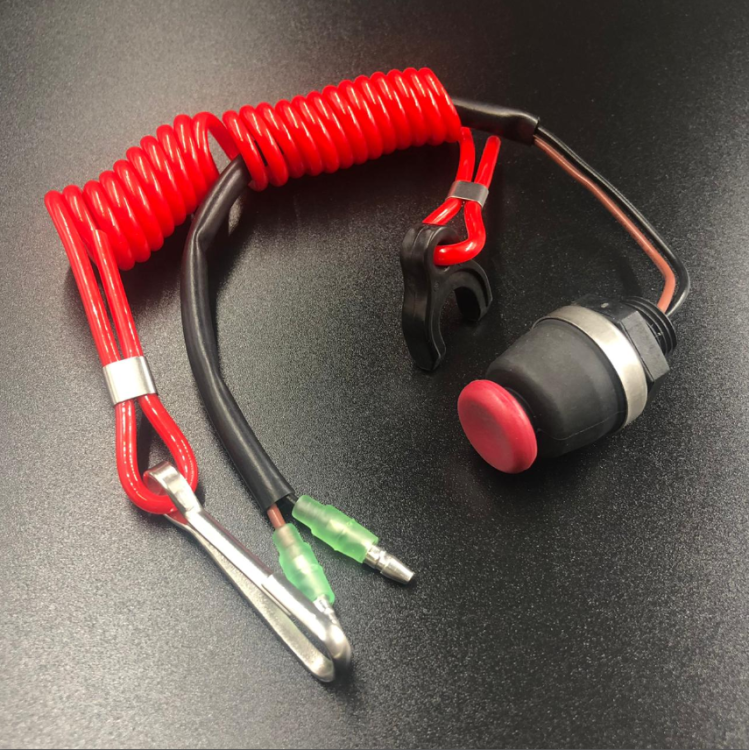 Кнопка аварийной остановки двигателя (3A3-06830-0) с чекой Tohatsu 8-40 (RT), арт. 398-06830-0-RT,          РРЦ РАЗНОЕ 