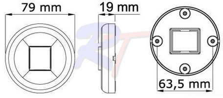 Огонь навигационный, кормовой, светодиодный, RTJ-05305-00, арт. RTJ-05305-00,          Rivertec 