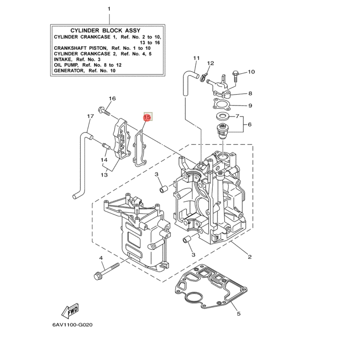 Прокладка (F9.9-01.01.00.05; 68T-41114-A0) (PREMARINE), арт. 68T-41114-A0,          PREMARINE 