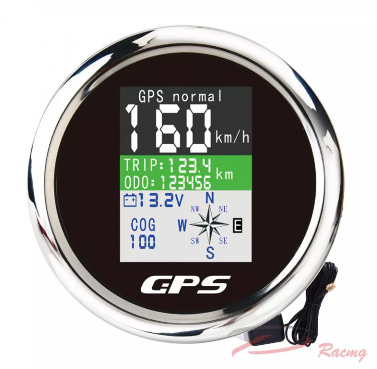 Прибор многофункциональный электронный 3в1 (д.85мм; черный, хромированный ободок) (DEPO), арт. DPD85SPB,          DEPO 