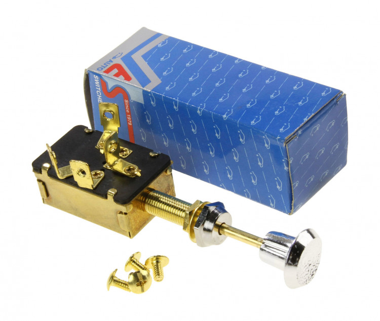 Переключатель штоковый трехпозиционный OFF-ON-ON, 12 В/15 А, 4P, арт. AES121213,          AES.Co 