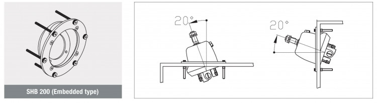 Накладка для рулевого насоса ГСУ (20 град.), внутреннего монтажа, Sea First, арт. SHB200,          Sea First 