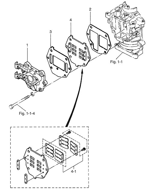 Прокладка впускного коллектора Tohatsu 8-9.8 (Osaka), арт. 3B2-02105-0-TW,          OSAKA 