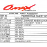 Ремкомплект прокладок блока Yamaha 9.9F/15F, Omax (упаковка из 10 шт.) 