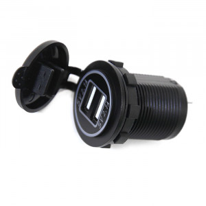 Панель с двойным USB разъемом (5В\4.2А (2.1А+2.1А) и зеленой подсветкой NEKEKE