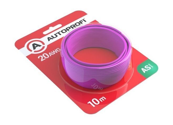 Провод монтажный низковольтный 0,5 мм2 /20AWG фиолетовый,10 м, арт. APW 205,          Autoprofi 