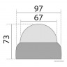 Компас FINDER размер 2" 5/8 (67 мм), накладной, белый 