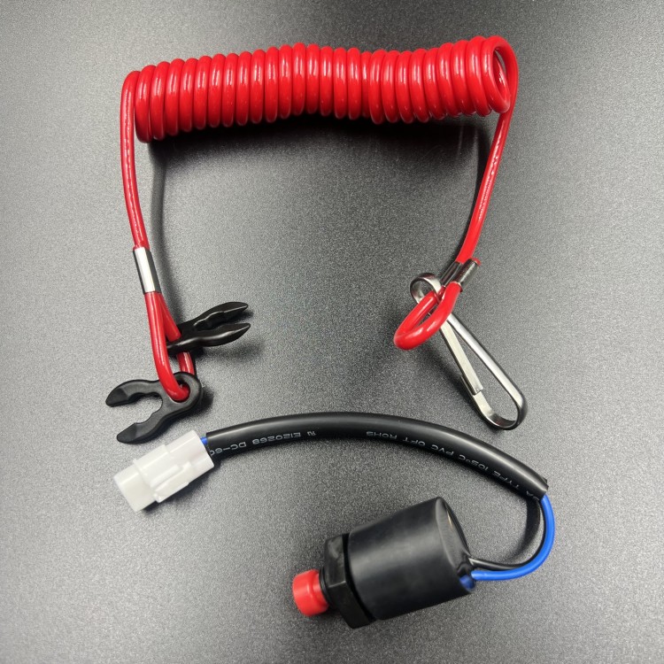 Кнопка аварийной остановки двигателя с чекой в пульт д/у Suzuki (New) (37820-93J01) (Фишка) (PWB), арт. 37820-93J04-K,          POWEROB 