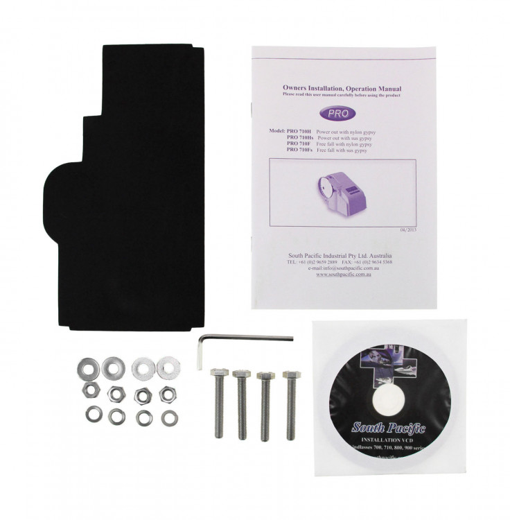 Лебедка якорная South Pacific 710F горизонтальная, 700Вт, 12В, арт. 710F,          South Pacific 