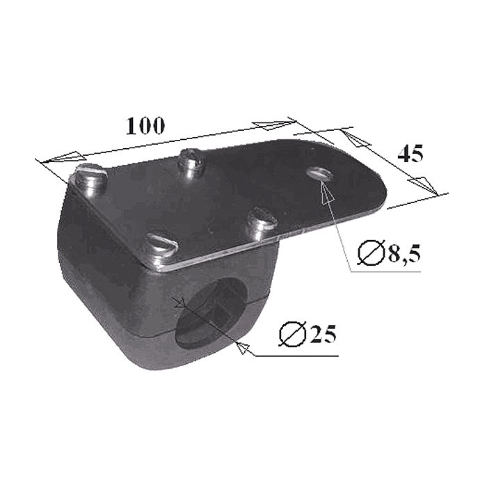 Держатель антенны под трубу 25мм, арт. 040526T,          Техномарин 
