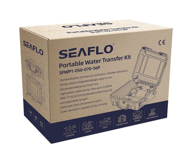 Комплект помывочный переносной, 12 В, 18,9л/мин SeaFlo, арт. SFWP105007056P,          SeaFlo 