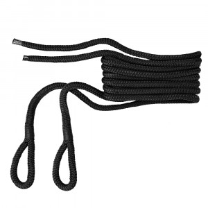 Фал (шкерт) для кранца с огоном  плетеный, 12мм*2,5м, нейлон (2шт), чёрный, SK-TFNBR1225B-ts