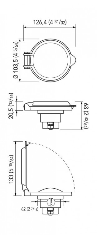 Кнопка управления якорной лебедкой Quick, палубная, Down/Up, белый, арт. FP915CW00000A00,          Quick 