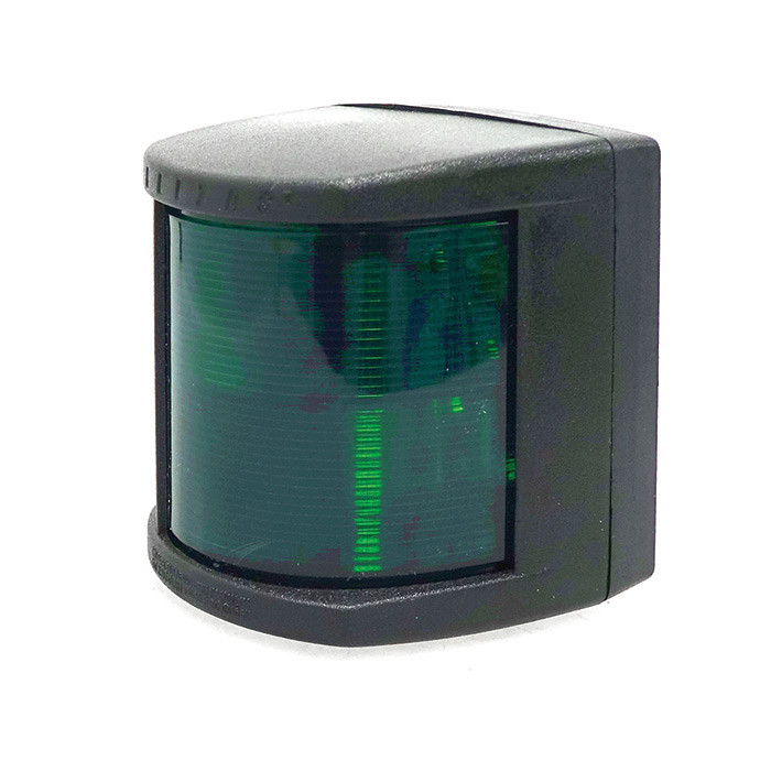 Огонь бортовой зеленый серии "Classic 20", черный корпус, арт. 30501,          Lalizas 