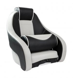 Кресло с болстером Stingray, обивка винил, цвет черный/серый