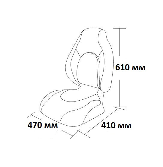Сиденье Premium Contoured, серое, арт. 75160GC,          Newstarmarine 