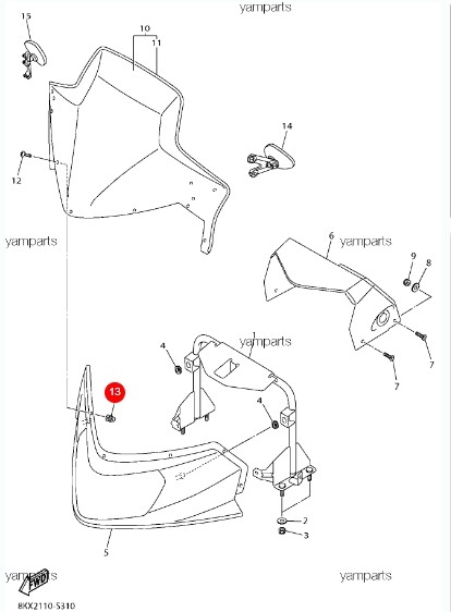 Винт Yamaha 90150-05024-00, арт. 90150050240000,          YAMAHA 