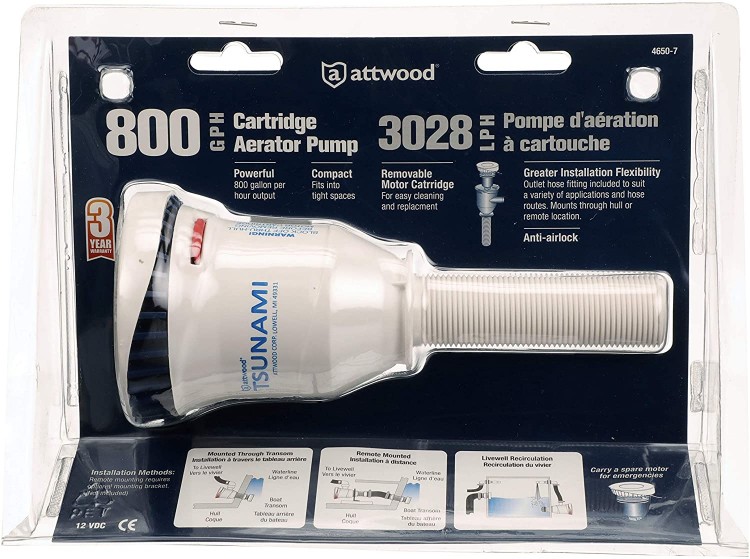 Помпа аэраторная Attwood Tsunami T800, арт. ATT-4650-7,          Attwood  Помпа аэраторная Attwood Tsunami T800, арт. ATT-4650-7,          Attwood