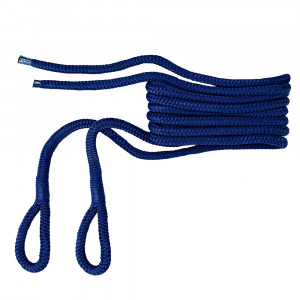 Фал (шкерт) для кранца с огоном  плетеный, 12мм*2,5м, нейлон (2шт), синий, SK-TFNBR1225BL-ts