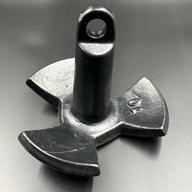 Якорь речной 3-х лепестковый (черный) с ПВХ покрытием 4.5кг (Allshine), арт. Anchor-3-Black-4.5kg_2000000194424,          ALSHINE 