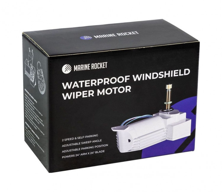 Электропривод стеклоочистителя 24 В (ось 2", плавная регулировка угла), арт. MR9321-V24,          MARINE ROCKET 
