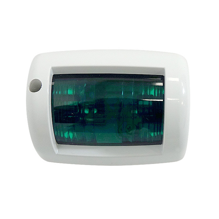 Огонь бортовой зеленый, белый корпус высота 57 мм, арт. 050216,          Homer 