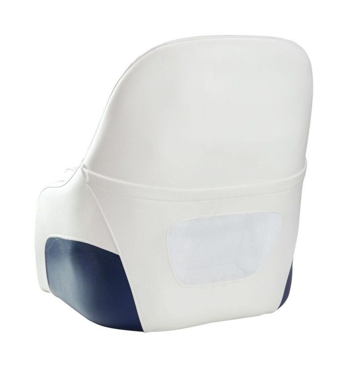 Кресло с болстером Ocean Flip Up, обивка винил, цвет белый/синий, арт. MR18008,          MARINE ROCKET 