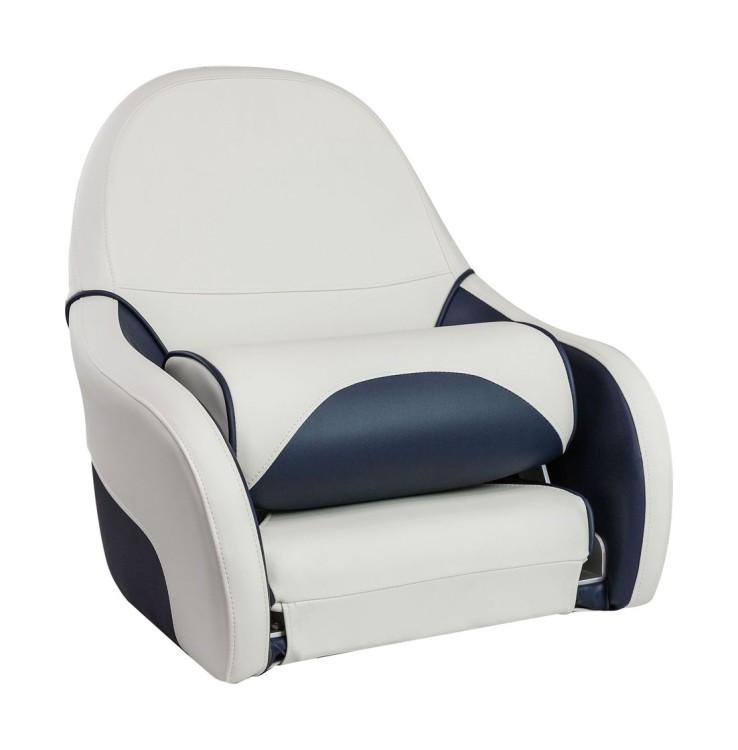 Кресло с болстером Ocean Flip Up, обивка винил, цвет белый/синий, арт. MR18008,          MARINE ROCKET 