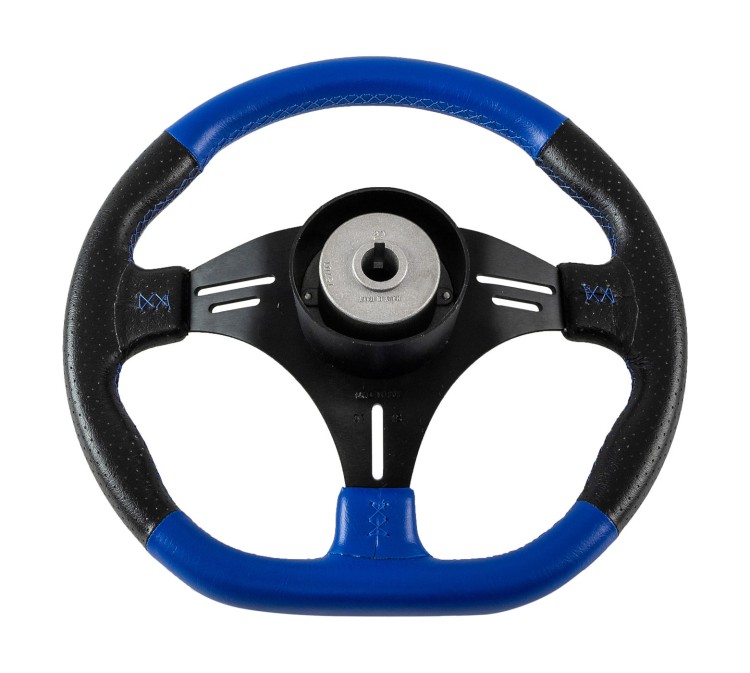 Рулевое колесо PORTOFINO обод черносиний, спицы черные д. 355 мм, арт. VN995801-49,          Volanti Luisi 