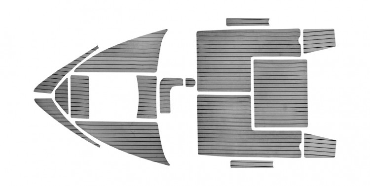 Комплект палубного покрытия для Феникс 560, тик темно-серый, Marine Rocket, арт. teak_560_charcoal,          MARINE ROCKET 
