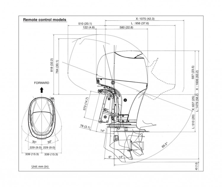 Мотор лодочный Suzuki DF70ATL, арт. DF70ATL,          SUZUKI 