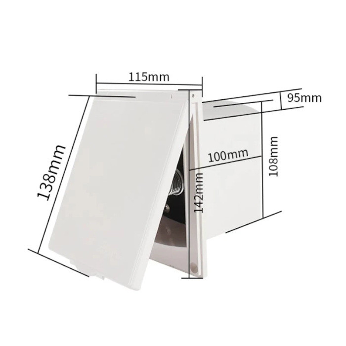 Внешний вывод в боксе с регулировкой подачи 1/2" SUNFINE, белый, арт. SF22314-W,          SUNFINE MARINE 