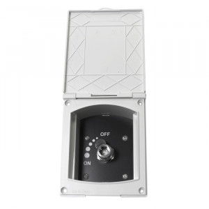 Внешний вывод в боксе с регулировкой подачи 1/2" SUNFINE, белый