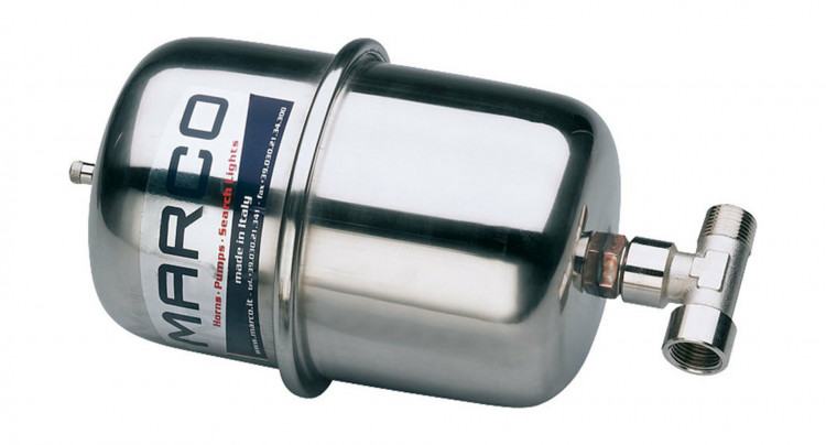 Демпфирующая емкость (напорный бак), нержавеющая сталь, 2 л, арт. 16508110,          Marco  Демпфирующая емкость (напорный бак), нержавеющая сталь, 2 л, арт. 16508110,          Marco