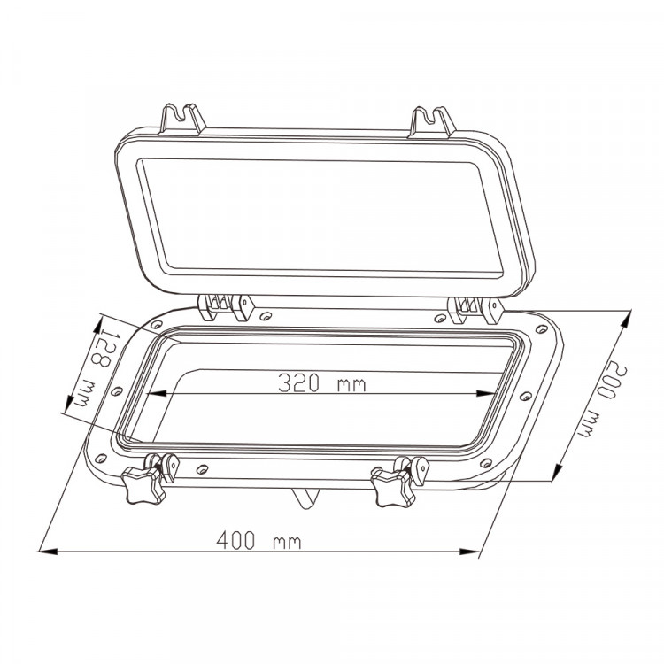 Иллюминатор SeaFlo 320Х128 (400Х200) мм, арт. SFPP2-04-ts,          SeaFlo  Иллюминатор SeaFlo 320Х128 (400Х200) мм, арт. SFPP2-04-ts,          SeaFlo