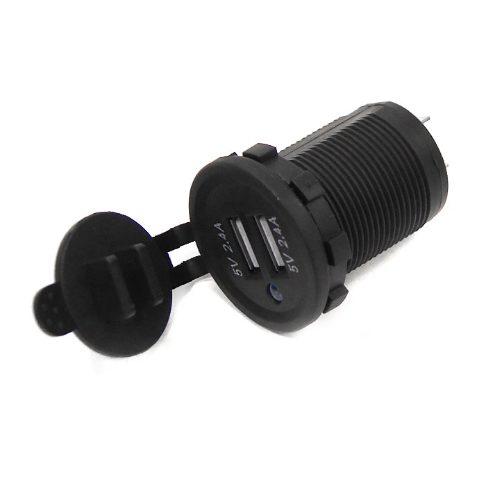 Панель с двойным USB разъемом NEKEKE 12-24V (выход 5В\4.8А (2.4А+2.4А)), арт. DS2013-4.8A,          NEKEKE 