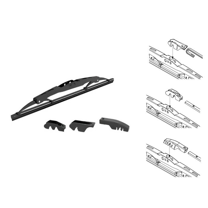 Щетка стеклоочистителя 01 Series 280mm, гибкий профиль, арт. SFWB2-280-01,          SeaFlo 