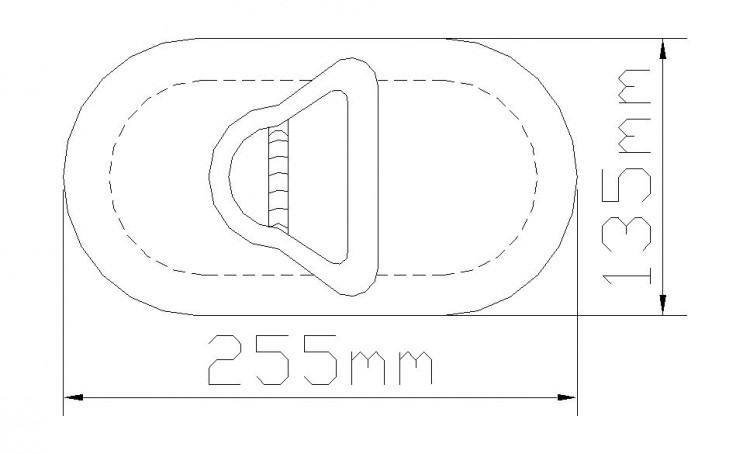 Рым-ручка транспортировочная с накладкой, серая, арт. SSCL00045002-1,          Sun Selection 