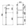 Трап складной с вертикальным креплением, 3 ступени ироко (ширина 215мм.), арт. 040119T, Техномарин Трап складной с вертикальным креплением, 3 ступени ироко (ширина 215мм.), арт. 040119T, Техномарин
