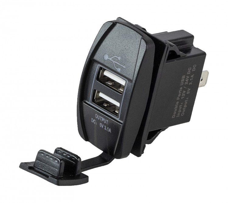 Разъем USB 5В 3.1А для установки совместно с кнопками AES11185X или AES1188X, арт. AES1118SUL007,          AES.Co 