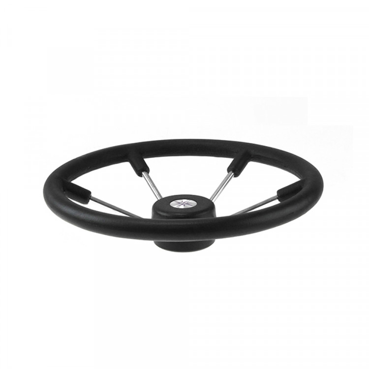 Колесо рулевое LEADER TANEGUM 400 мм, обод черный, спицы серебрянные, VN7400-01-ts, арт. VN7400-01-ts,          Volanti Luisi  Колесо рулевое LEADER TANEGUM 400 мм, обод черный, спицы серебрянные, VN7400-01-ts, арт. VN7400-01-ts,          Volanti Luisi