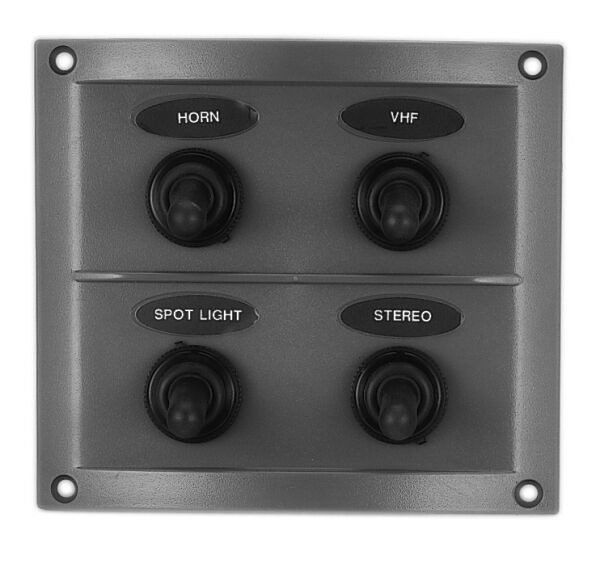 Панель бортового питания 4 переключателя, предохранители, арт. 10044-BK,          AAA  Панель бортового питания 4 переключателя, предохранители, арт. 10044-BK,          AAA