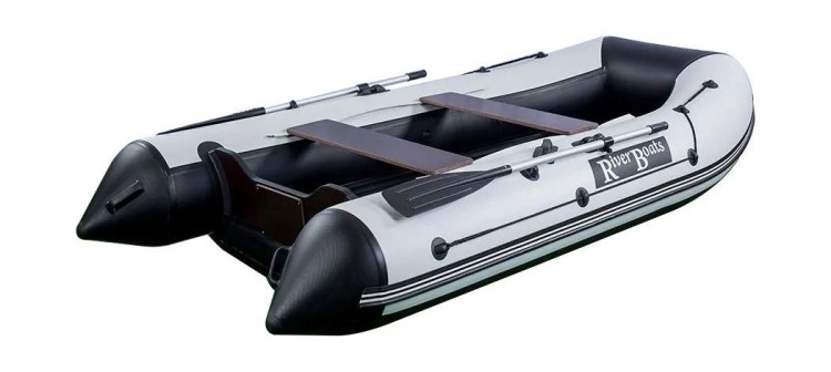 Надувная лодка ПВХ, RiverBoats RB 330 НДНД, серо-белый, арт. RB330NDGW,          RiverBoats 