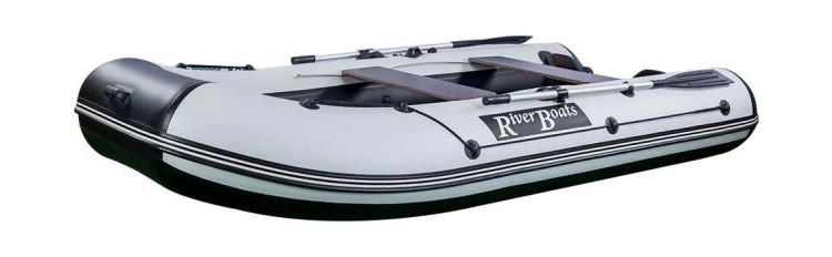 Надувная лодка ПВХ, RiverBoats RB 330 НДНД, серо-белый, арт. RB330NDGW,          RiverBoats 