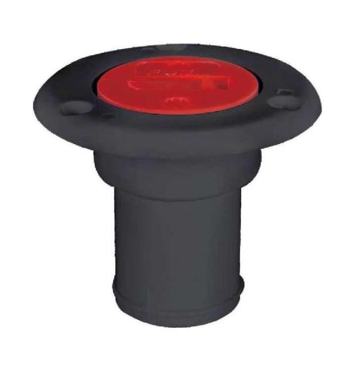 Горловина заливная для топлива, пластиковая, черная, под шланг 38 мм, SeaFlo, арт. SFCF201,          SeaFlo 